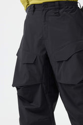 Pantalones de nieve holgados, resistentes y utilitarios, de color negro, para hombre